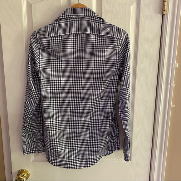 Tommy Hilfiger thflex supima slim fit stretch shirt black white check - Picture 3 of 6